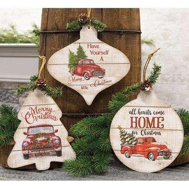 3/Set Christmas Truck Ornament - The Fox Decor